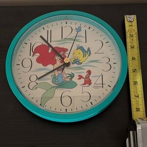 Disney Ariel Wall Clock - Teal and Red